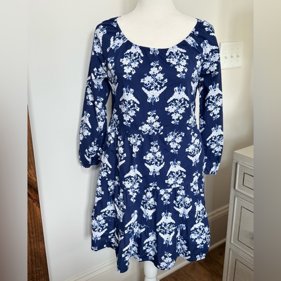 J Crew Floral Cotton Poplin Raglan Tiered Dress Size XXS - Picture 1 of 9